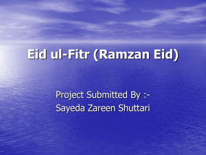 Eid ul-Fitr (Ramzan Eid)
