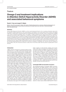 Omega-3 and treatment implications in Attention Deficit Hyperactivity