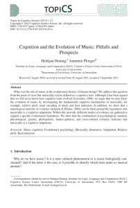Cognition and the Evolution of Music