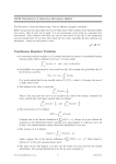 OCR S2 (Statistics 2) Revision Sheet