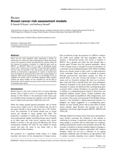 Breast cancer risk-assessment models | SpringerLink