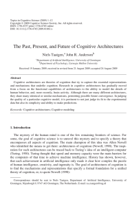 The Past, Present, and Future of Cognitive Architectures - ACT-R