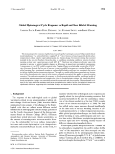 Global hydrological cycle response to rapid and slow global warming.