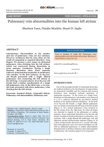 Pulmonary vein abnormalities into the human left atrium