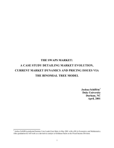 The Swaps Market: A Case Study Detailing Market