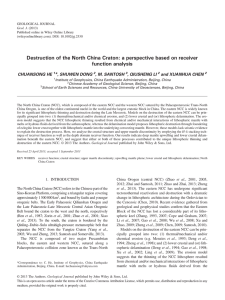 Destruction of the North China Craton: a perspective based on