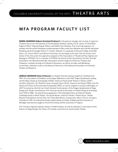 Theatre Faculty List brochure 111110a