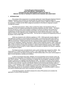 1 Turlock Mosquito Abatement District CEQA PRELIMINARY