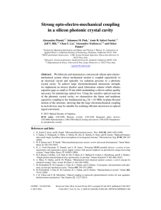 Strong opto-electro-mechanical coupling in a silicon photonic crystal