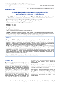 Otological and audiological manifestations in cleft lip and cleft palate