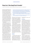 Primary Care: Is There Enough Time for Prevention?