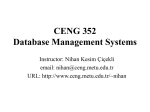 CENG 352 Database Management Systems