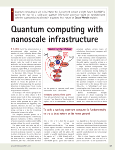 Quantum computing with nanoscale infrastructure