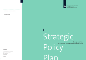 Strategic Policy Plan RIVM-Centre for Infectious Disease Control