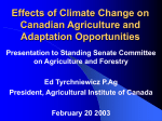 Elements of climate change and agriculture Benefits and concerns