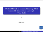 Modern Methods of Statistical Learning sf2935 Lecture 16