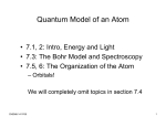 Quantum Model of an Atom