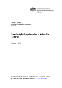 N-(n-butyl) thiophosphoric triamide (NBPT)—secondary