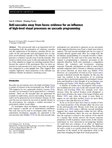 Anti-saccades away from faces: evidence for an influence of high
