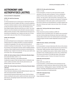 Astronomy and Astrophysics (ASTRO)