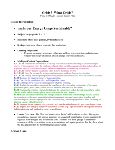 Crisis? What Crisis? - Sustainable Futures Institute