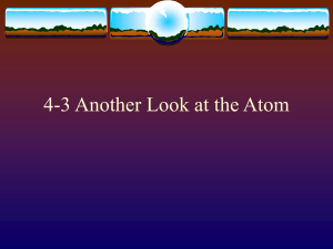 4-3 Another Look at the Atom