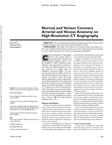 Normal and Variant Coronary Arterial and Venous Anatomy
