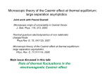 Microscopic theory of the Casimir effect at thermal equilibrium: large