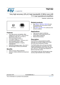 Very high accuracy (25 µV) high bandwidth (3 MHz) zero drift 5 V