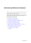 Administering Websense Databases