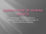 Core issues-Poverty and Overpopulation