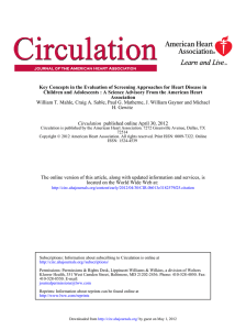 Journal of American Heart Ass. April 2012