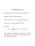 The Normal Curve Where does the rule of thumb come from