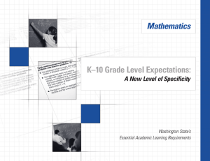 K–10 Grade Level Expectations: Mathematics - St. John