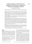 Dietary Quality of Americans by Supplemental Nutrition Assistance