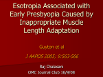 Et associated with early Presbyopia