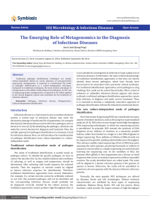 The Emerging Role of Metagenomics in the Diagnosis of Infectious
