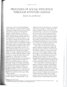 Processes of social influence through attitude change.