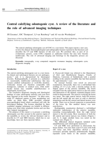 Central calcifying odontogenic cyst. A review of the literature and the