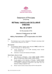 Statement of Principles 83 of 2011 retinal vascular occlusive