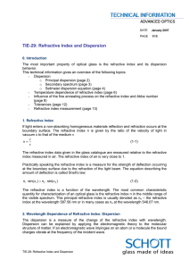 TIE-29: Refractive Index and Dispersion