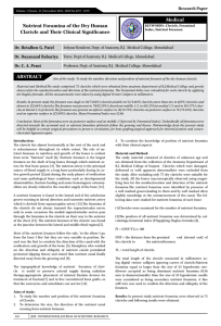 Medical Nutrient Foramina of the Dry Human Clavicle and Their