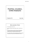 Fluid flow, circulation, cardiac biophysics
