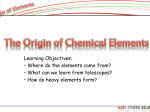 Origin of Chemical Elements