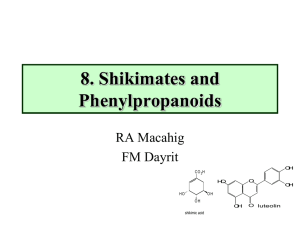 9. Shikimates and Phenyl propanoids