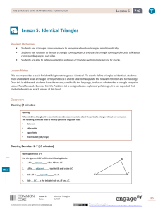 Lesson 5: Identical Triangles