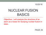 Notes: Nuclear Fusion Basics