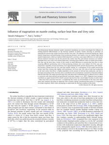 Influence of magmatism on mantle cooling, surface heat flow and