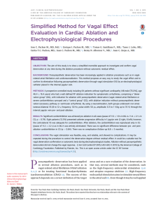 Simplified Method for Vagal Effect Evaluation in Cardiac Ablation