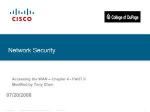 What is Cisco SDM? - College of DuPage